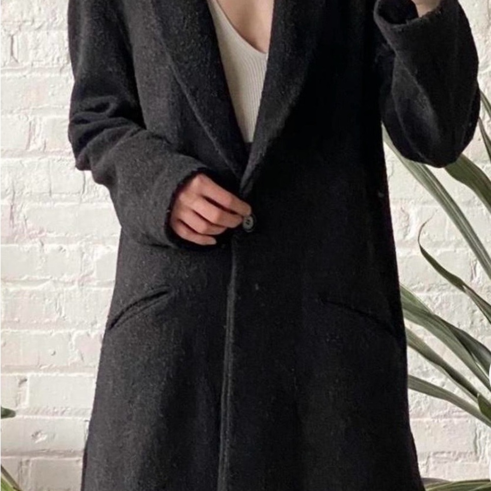 Vintage Emporio Armani Charcoal Wool Jacket| Size S